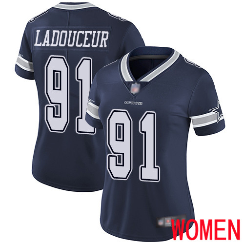 Women Dallas Cowboys Limited Navy Blue L. P. Ladouceur Home #91 Vapor Untouchable NFL Jersey->women nfl jersey->Women Jersey